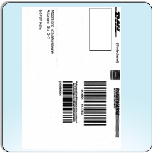DHL-Paketmarke für den Versand Ihres Bezuges an uns (Innerhalb von Deutschland, Paket bis 60x60x120 cm und 31kg) - Per E-Mail 